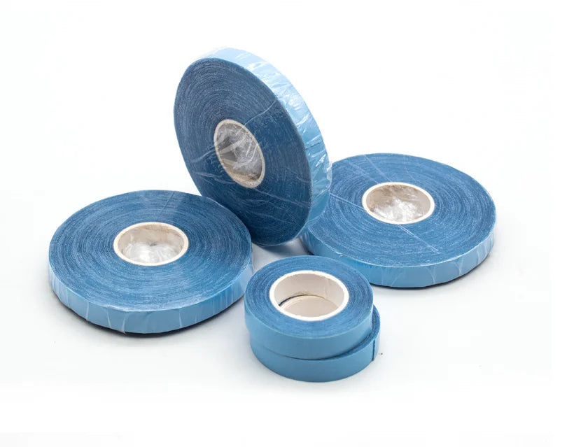 3-36 Yard Blue Polyester Tape Roll for Lace Front Wig Human Hair Extension Adhesive Tape