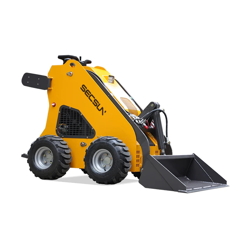 SECSUN Small Earth Moving Machine 200kg Gasoline Engine Wheeled Mini Skid Steer Loader with Attachments Optional