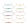 Fashion Jewelry Natural Aquamarine Gemstones Thread Chain Bracelet 925 Sterling Silver Wire Thread Adjustable Bracelet Women