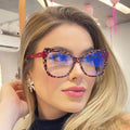 Fashion Cat Eye Shape Frame Glasses for Compute TR90 Eyeglasses Frames TR Anti Blue Light Blocking Reading Glasses 2026