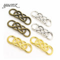 YuenZ Double Infinity Charms Antique Silver Color Metal Pendant for Necklace Bracelet Jewelry Making Finding 32*12mm B101
