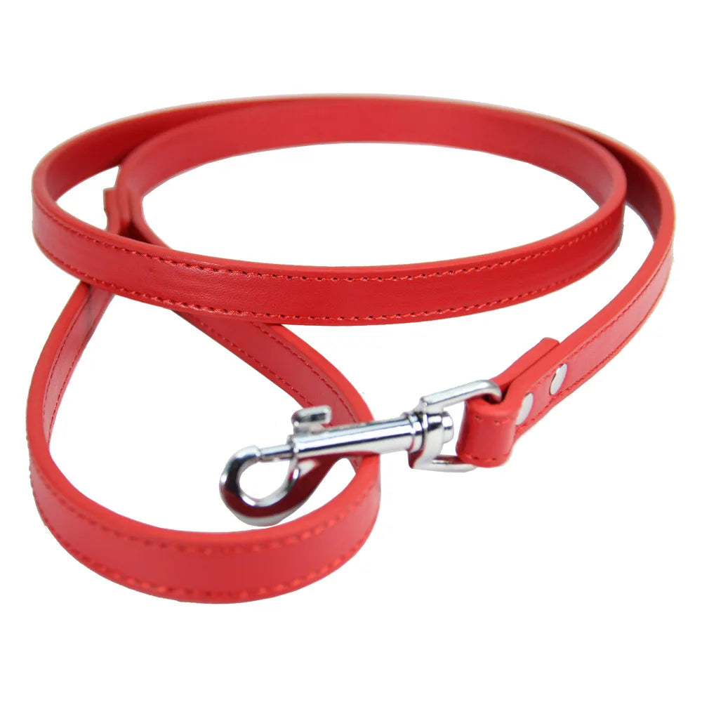 Pet Dog Leash PU Leather Multiple Colors 16colors Cat Lead Solid Color