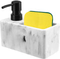 Luxspire Resin Bathroom Use Soap Dispenser Bottle Sponge Holder Countertop Hand Lotion Dispenser Bottle Resin Soap Dispenser