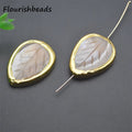 Wholesale 18K Gold Plated Tree Leaf Shape Natural Shell Beads for DIY Handmade Jewelry Bracelet Necklace Making