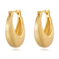 2025 New Brass Electroplated Gold Brushed Silver Hoop Earrings for Women Jewelry Factory Wholesale