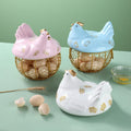 Creative -Shaped Ceramic Storage Basket with Lid and Handles Practical and Stylish Product