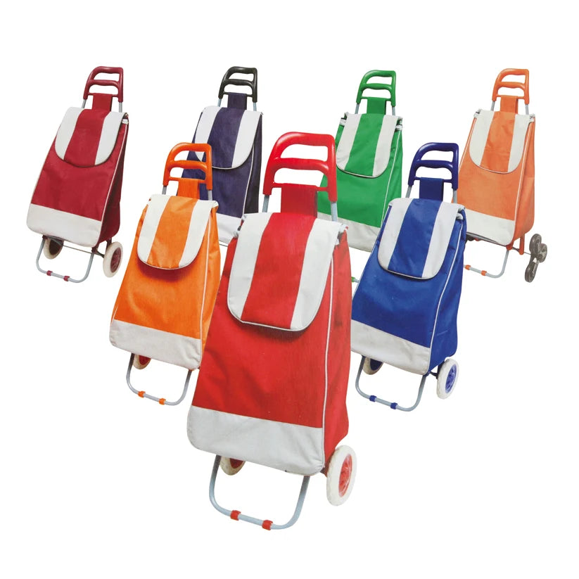 Factory Custom Wholesale Foldable Grilling Food Camping Shopping Supermarket Cart Portable Handle Carry Trolley Luggage Bag