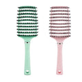 Customized Factory Wig Private Label Pink Comb Luxury Good Wild Boar Bristle Slick Back Brush Hair Brush for Hair Extension Wig