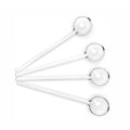 Eco-friendly Reusable 10ml Tea Measuring Spoon Heat Resistant Crystal Clear Glass Mirror for Loose Tea Stirring for Giveaways