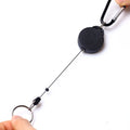 Lebei Metal Keychain Outdoor Custom Logo Retractable Badge Reel D-Shape Carabiner HookPortable Extension Design Outdoor Keychain
