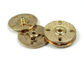 Two-Part Sew-On Snap Button with Sequins Zinc Alloy Material for Coat Decoration Plating Technique