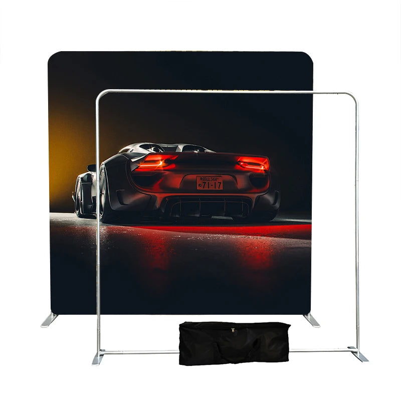 8x8 Eco-Friendly Double-Sided Tension Fabric Pillow Case for Photo Booth Backdrop Stand at Trade Show Expo Display Racks
