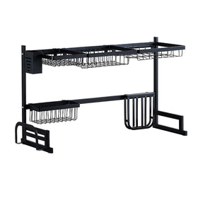 Low Price Kitchen Stainless Steel Double Dish Storage Rack