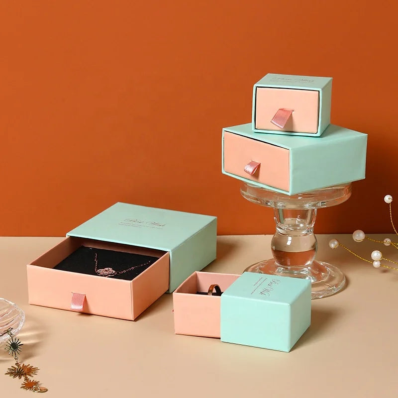 Wholesale Necklace Bracelet Jewelry Packaging Box Exquisite Packaging Box Drawer Type Carton