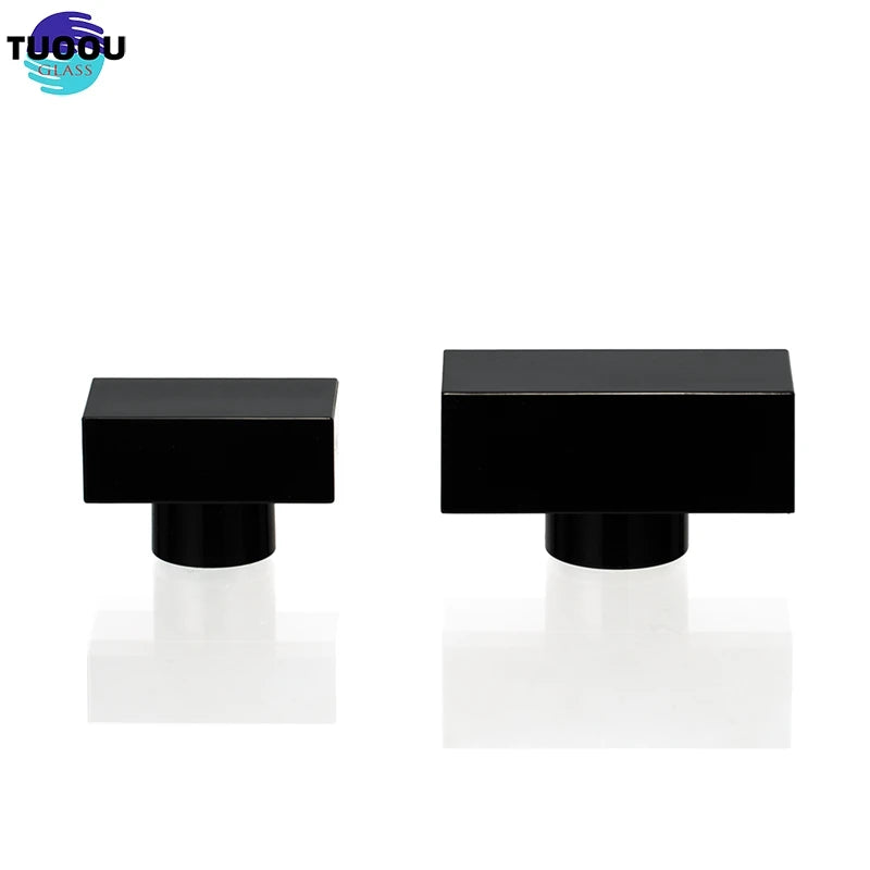 Tuoou In Stock Wholesale FEA 15mm Plastic Luxury Bottle Lid Round Square Black ABS PP Caps for Perfume Bottles