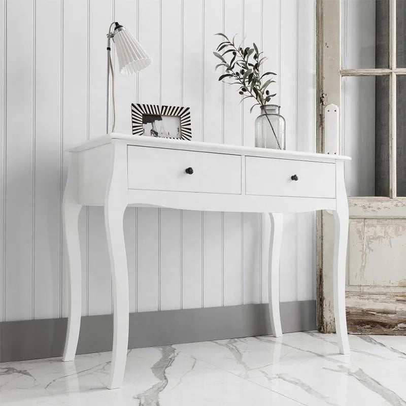 Modern 2-Drawer MDF Wood Console Table Living Room Cabinets and Tables for Apartment Standing Design