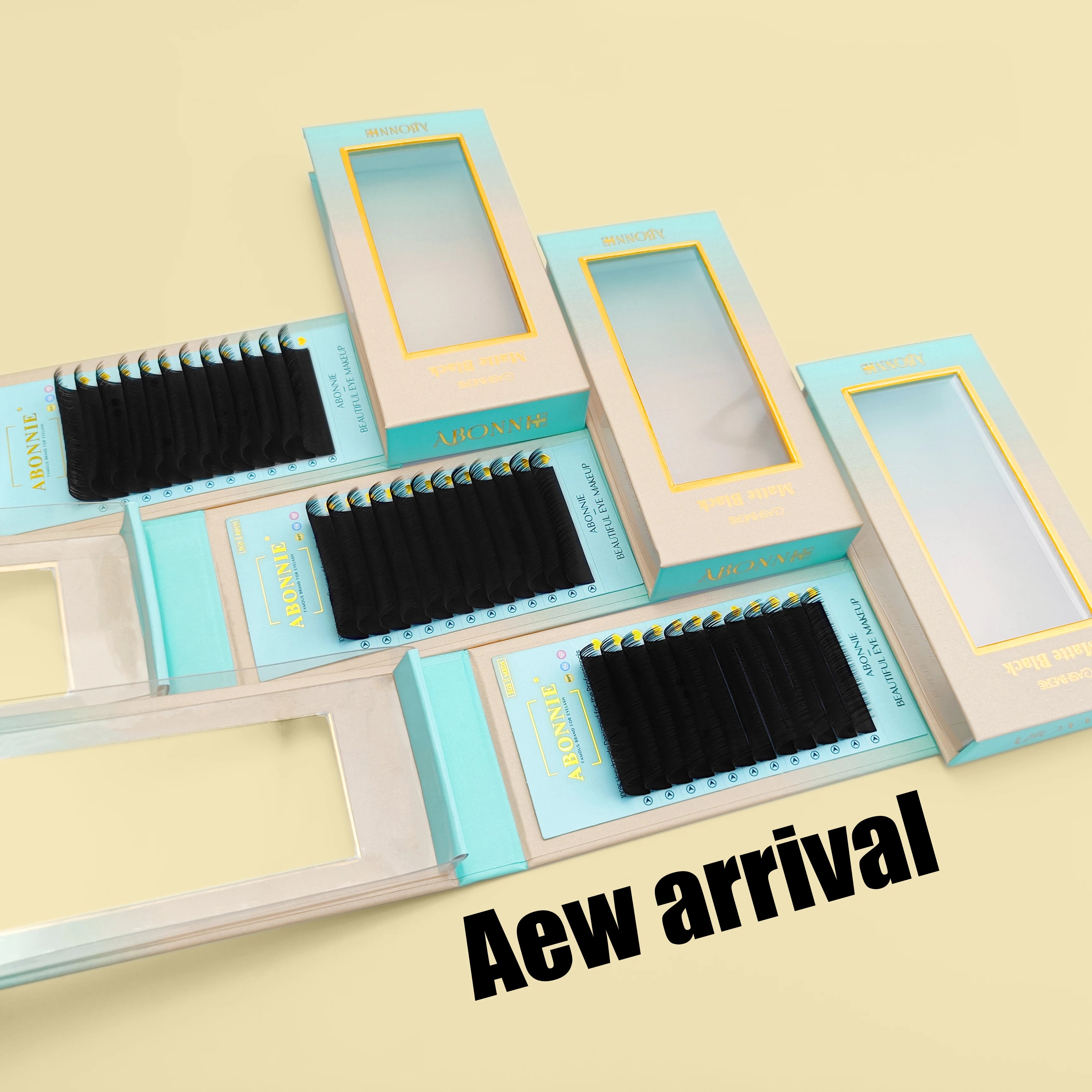 Abonnie Matte Black Individual Eyelash Extension Cashmere Lash Extensions Supplies Wholesale Volume Silk Lash Trays