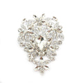 Sparkly Crystal Rhinestone Brooch Flat Back Rhinestone Applique for Bridal Wedding Invitation Card Gift