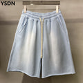 Custom Acid Wash Vintage Solid Terry 360G Cotton Jogger Sports Shorts for Men New 100% Cotton Sweat Shorts Mid Waist Logo Casual