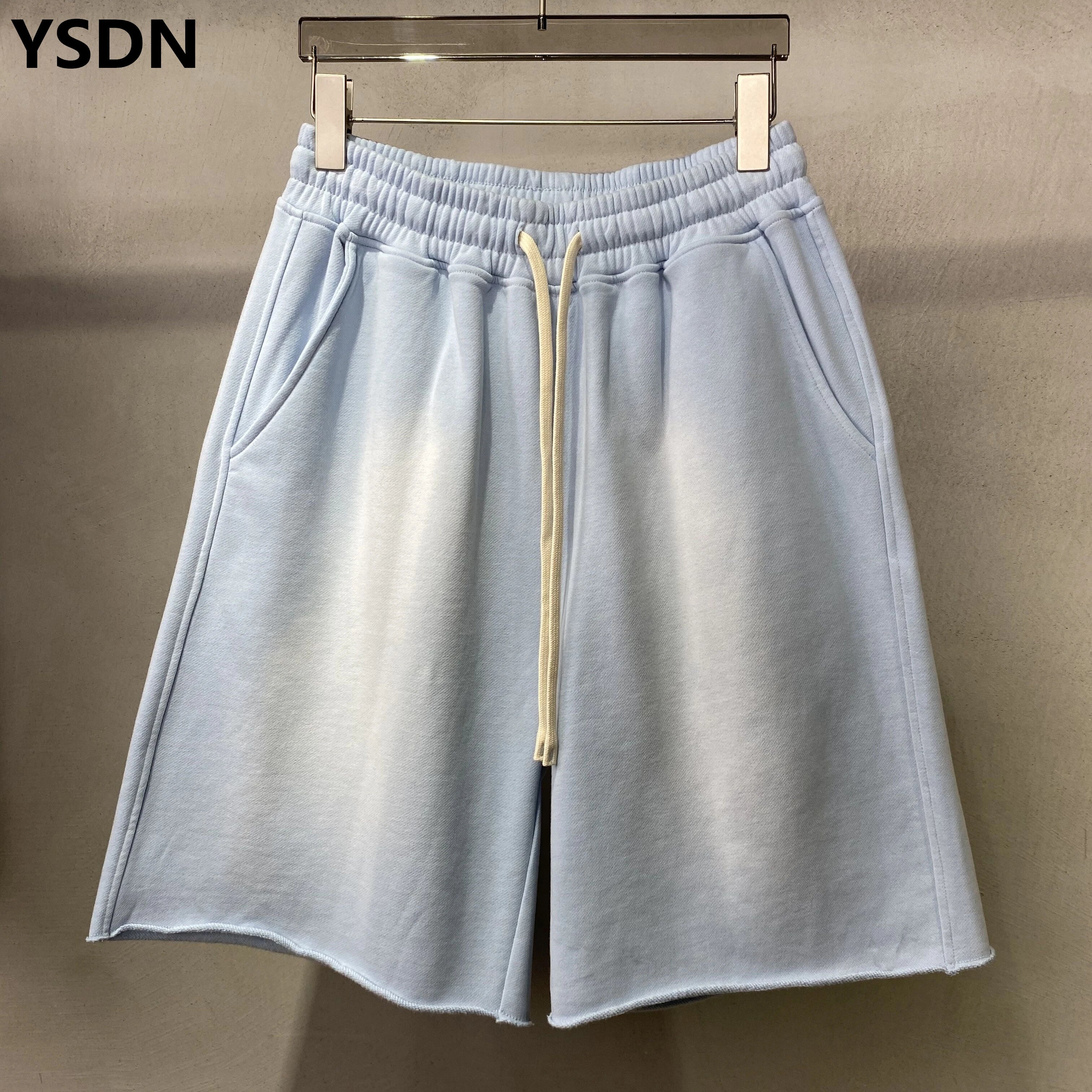 Custom Acid Wash Vintage Solid Terry 360G Cotton Jogger Sports Shorts for Men New 100% Cotton Sweat Shorts Mid Waist Logo Casual