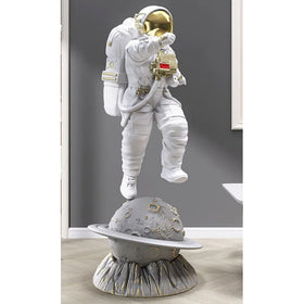 Spaceman Astronaut Large Floor Ornament Space Walking Astronaut Sculpture Home Sculpture Decor