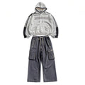 Men's Custom Soft Cotton French Terry Pullover Plain Blank 2 Piece Hoodies and Sweatpants Set Oversized Mens Joggers Sets