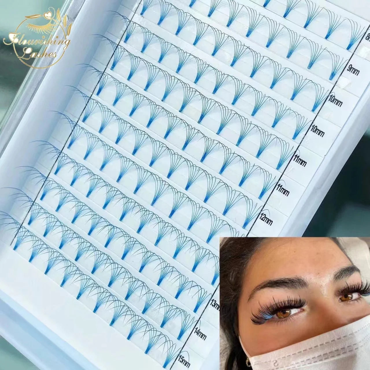 Top Quality Lashes Silk Premade Fan Eyelash Volume Eyelash Extensions 6D Colored Premade Fans Super Soft Worldwide