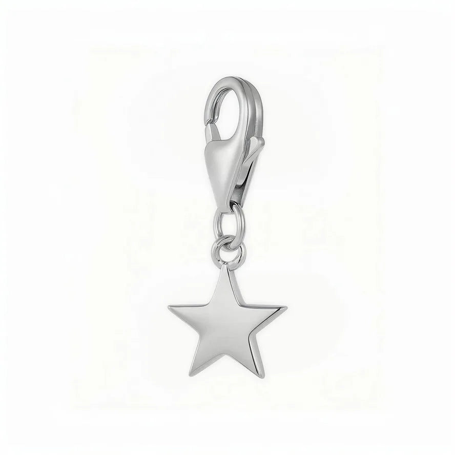 Wholesale 925 Sterling Silver Star Charm Pendant for Women Personalized DIY Design Charm for Bracelet or Necklace