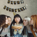 Wholesale Custom ECO Friendly No Flame 3D Metallic Gold Color Number Happy Birthday Gift Cake Party Candles With Pictures