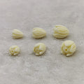 Resin Pikake Jasmine Flower Bead Ivory for Hawaiian Vintage Jewelry