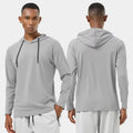 MAYYOUNG Custom Men Long Sleeve Running Jacket Breathable Quick Dry Stand Collar Leisure Hooded Sports Shirt