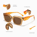New Arrival Fashion TR90 Frame Sunglasses for Women square Polarized UV400 Sunglasses 2024 Custom Sunglasses logo