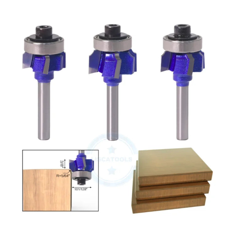 L-N191-3 High Quality 4 Flutes Wood Router Bit Woodworking Milling Cutter R1 R2 R3 Trimming Knife Edge Trimmer
