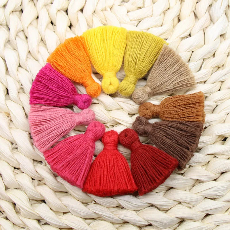 Factory Wholesale 3cm Small Tassel Pure Cotton Tassel 30 Colors in Stock Tassel Keychain Tassel Fringe