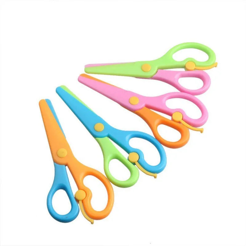 Preschool Training Paper Scissors Children Safety Scissors Art Craft Scissors Toy Plastic Protection Experient Tool for Kids