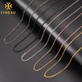 Waterproof Tarnish Free Basic Men Fashion Gold Plated Stainless Steel Necklace Chain for Jewelry Making
