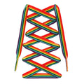 Custom Packaging Sublimaze Printed Logo Rainbow Shoelaces Flat Laces String Shoe Strings Wholesale Promotional Business Gifts