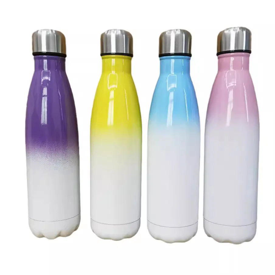 Custom Stainless Steel Water Bottles Sublimation Blank Thermal Vacuum Flask Insulated Drink Bottle For DIY Logo Image Print