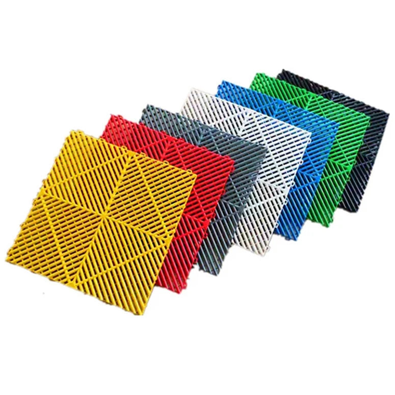 Interlocking Garage Floor Tiles | Heavy-Duty Modular Flooring for Car Wash Commercial Use | Durable PVC Anti-Slip Design