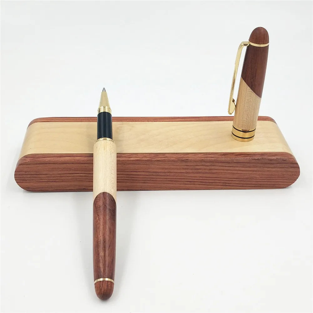 Gift Craft Wooden Ball Pen Holder Wood Box Custom Luxury Wooden Pen Boxes with Custom logo