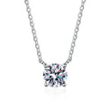 Classic Factory Wholesale 1-5 Carat Diamond Moissanite Pendant 925 Sterling Silver Necklace Jewelry for Women