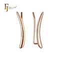 FJ Fallon Fashion Jewelry Crawler Earrings Plated in 585 Rose Gold Brass Based