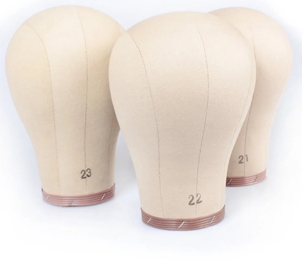 Canvas Cork Head Mannequin for Wigs Make Female Makeup Jewelry Display Wig Mannequin Heads for Wigs