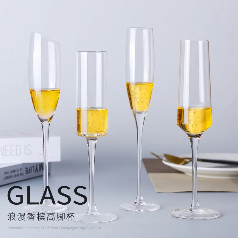 Popular European Style Light Luxury Creative Crystal champagne Glass