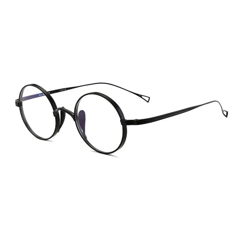 Pure Titanium Glasses Frame Men Round Optical Myopia Eyeglasses Frames Women Small Eyewear