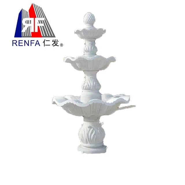 European-Style Outdoor Stone Fountain Large Square Scenic Area Decor Natural Water Gold Hemp Basin Gold Hemp Basin RF Moulds