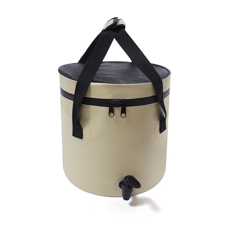 Foldable Multi-functional Camping Fishing  Includes Mesh Zipper Lid and Faucet for Washing Dishes Camping Hiking