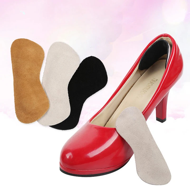 Women Reduce Shoe Size Cowhide Leather Adhesive Non-slip High Heel Liner Back Sticker