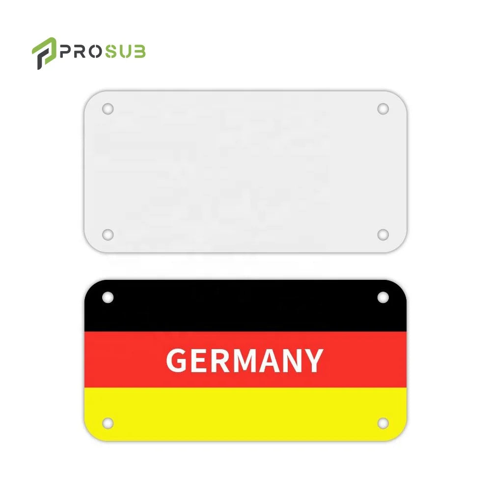 Prosub Wholesale 0.65MM Single Side Metal Sign Blank Sublimation Aluminum Nameplate DIY Design Printing Warning Signs Plate MegaBDM
