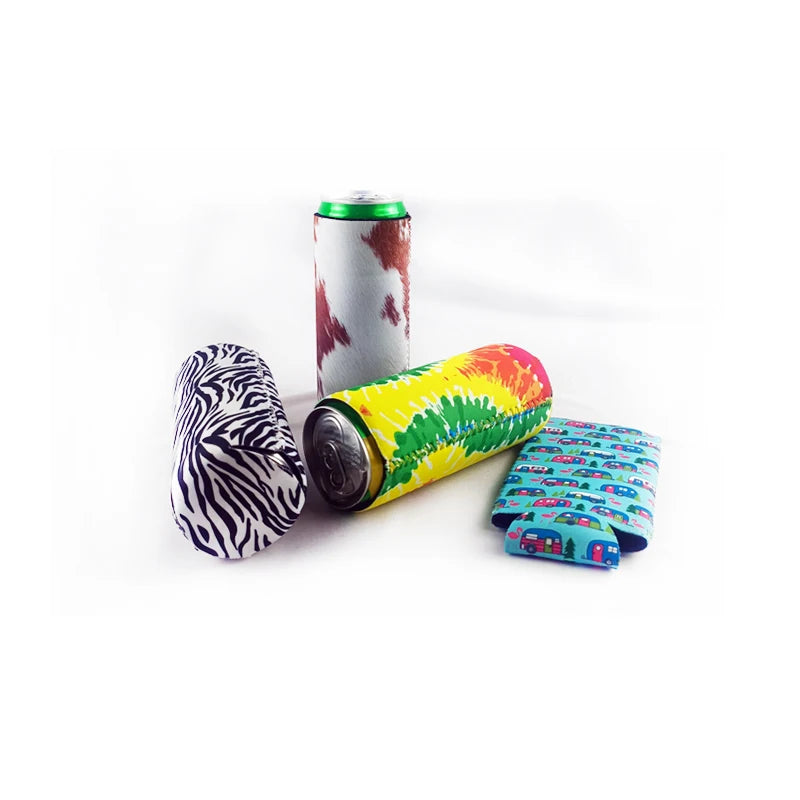 Ready to Ship Skinny Neoprene Can Cooler Holders Tall Insulated Thermal Waterproof Cooler Sleeves